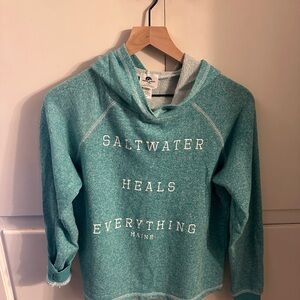 Teal Hooded Sweatshirt with Inspirational Text